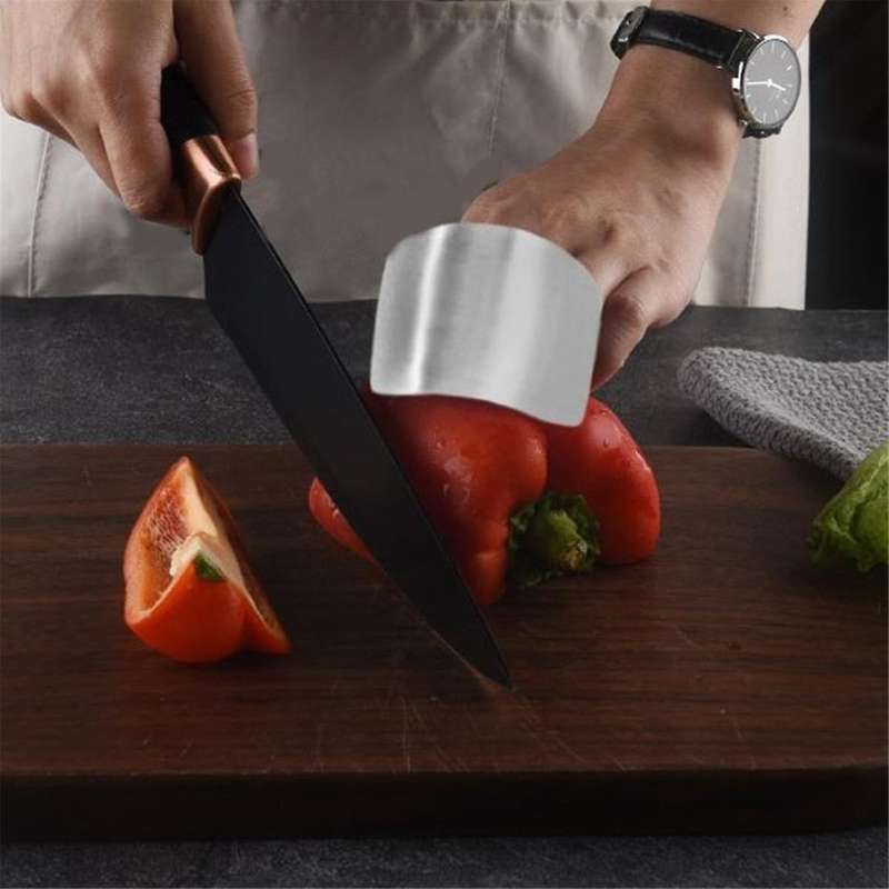 Stainless Steel Finger Hand Protector, Stainless Steel Finger Guard for Cutting Food, Finger Shield