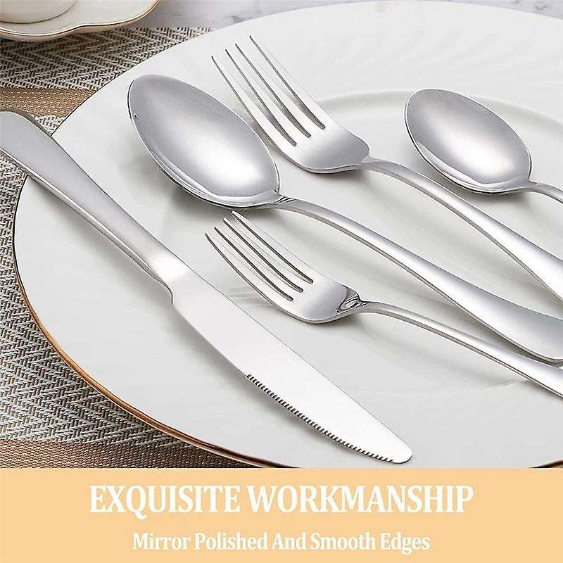 Stainless Steel Flatware Cutlery Set, Stain Kitchen Utensil Tableware Set,Spoons Forks Knives for Ho