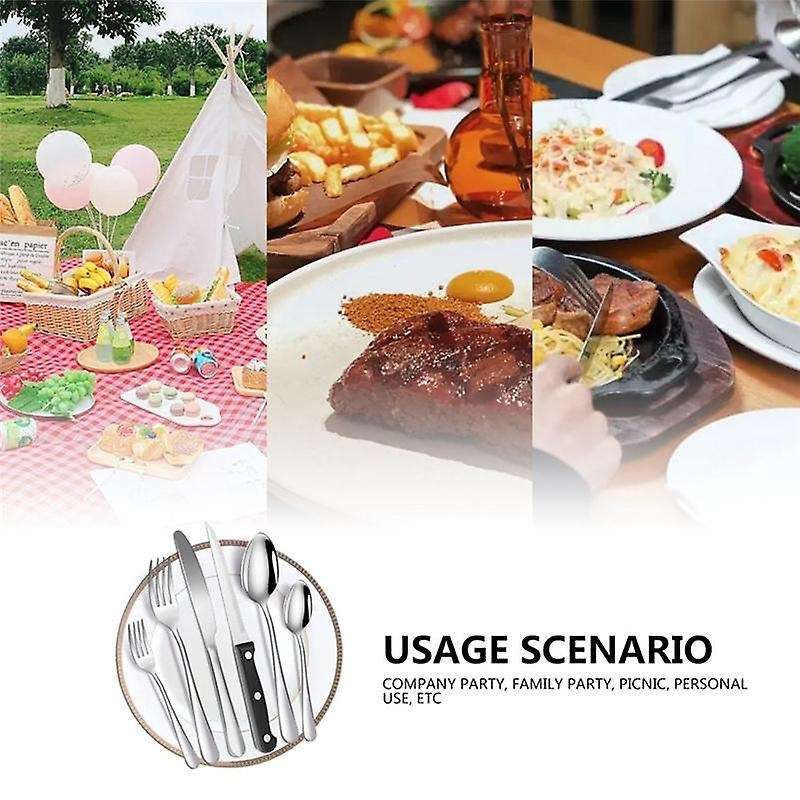 Stainless Steel Flatware Cutlery Set, Stain Kitchen Utensil Tableware Set,Spoons Forks Knives for Ho