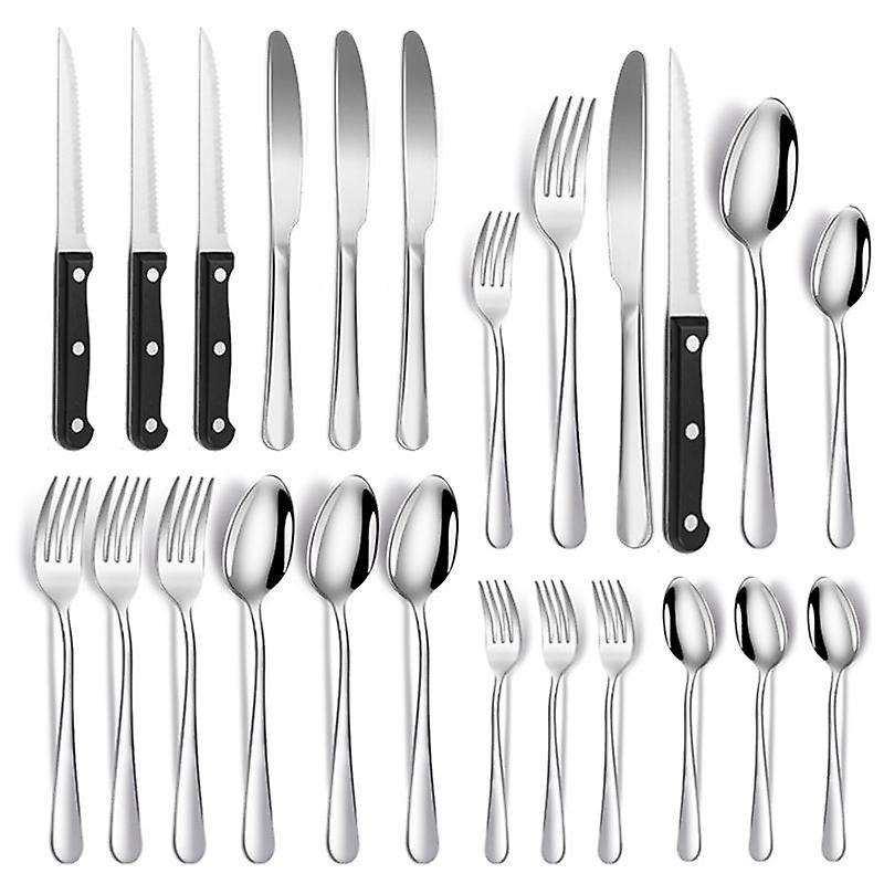 Stainless Steel Flatware Cutlery Set, Stain Kitchen Utensil Tableware Set,Spoons Forks Knives for Ho