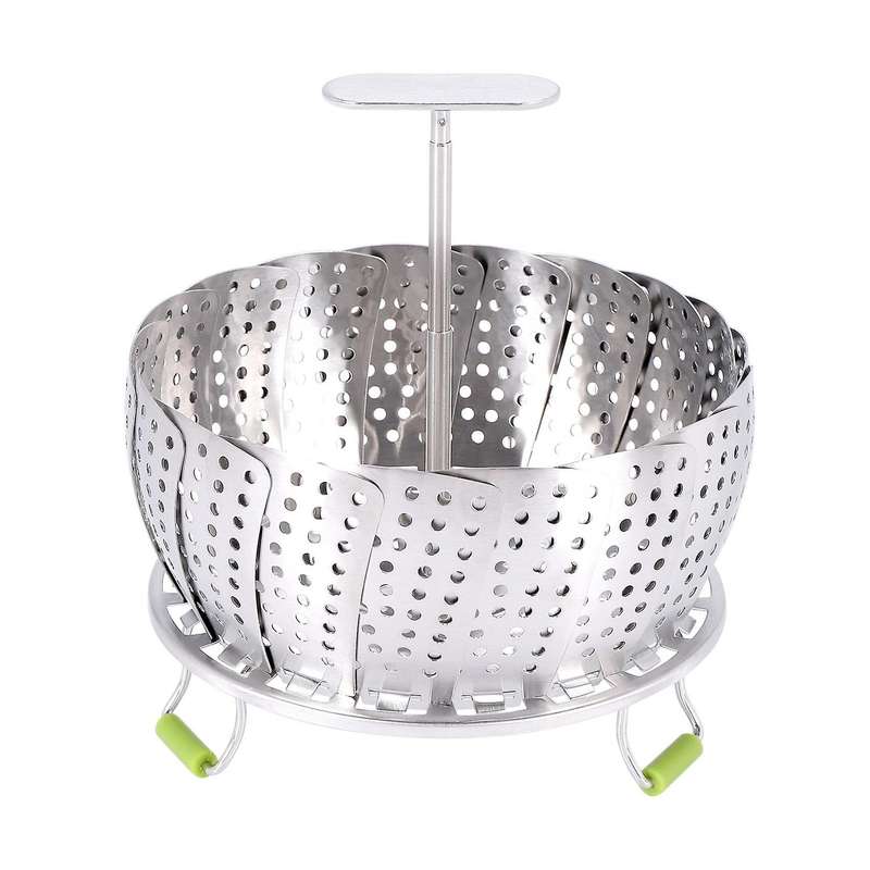 Stainless Steel Folding Vegetable Steamer Basket,insert for Cooking Food,expandable to Fit Various
