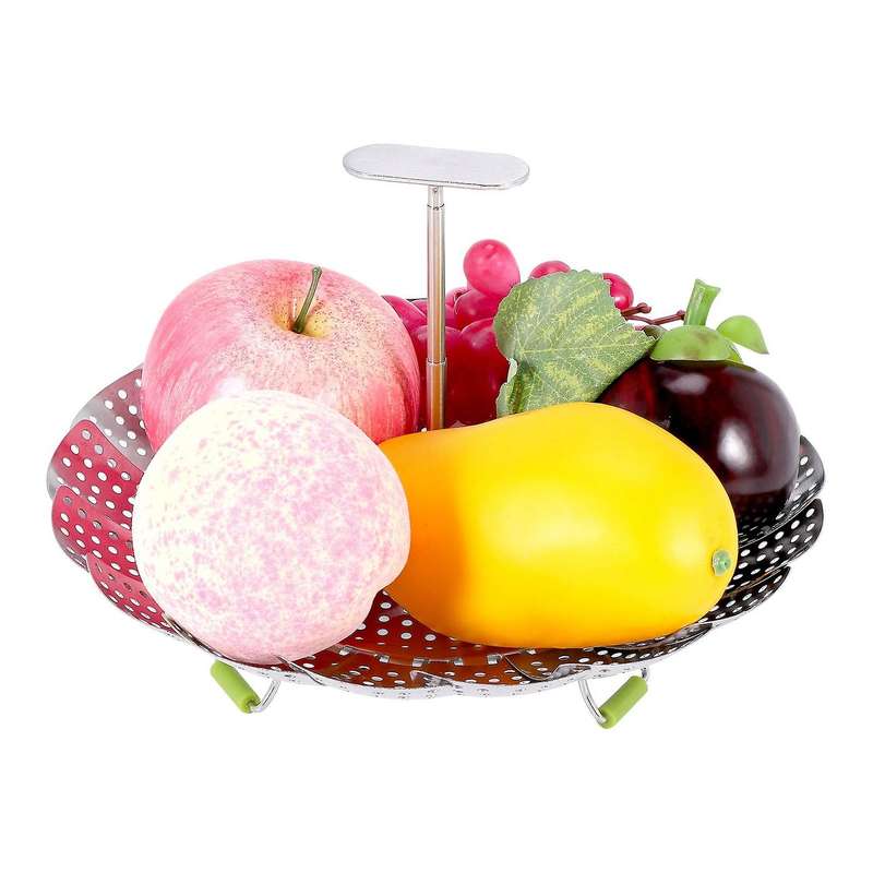 Stainless Steel Folding Vegetable Steamer Basket,insert for Cooking Food,expandable to Fit Various