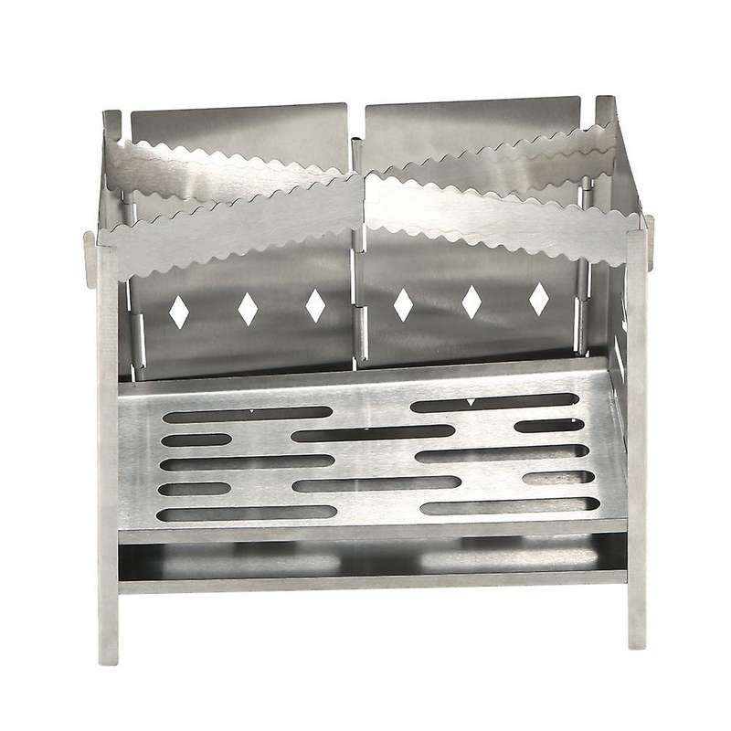 Stainless Steel Foldable Stove Portable Outdoor Camping Stove Picnic Bbq Grill Backpacking Stove