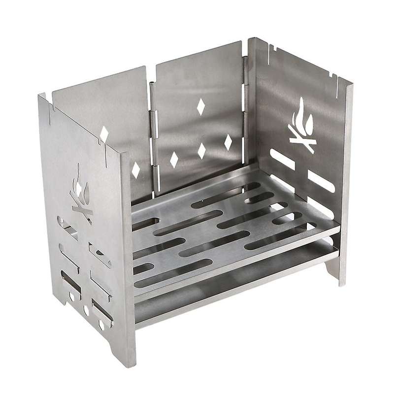 Stainless Steel Foldable Stove Portable Outdoor Camping Stove Picnic Bbq Grill Backpacking Stove