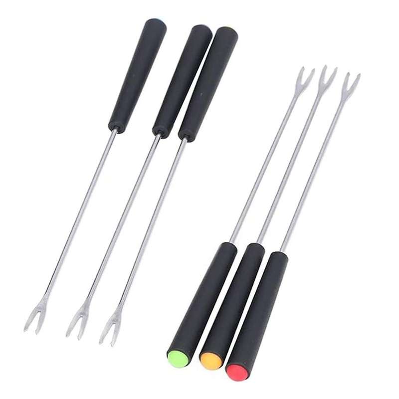 Stainless Steel Fondue Forks, Long Forks Cheese Fondue Forks for Chocolate Fountain Cheese Fondue Ro
