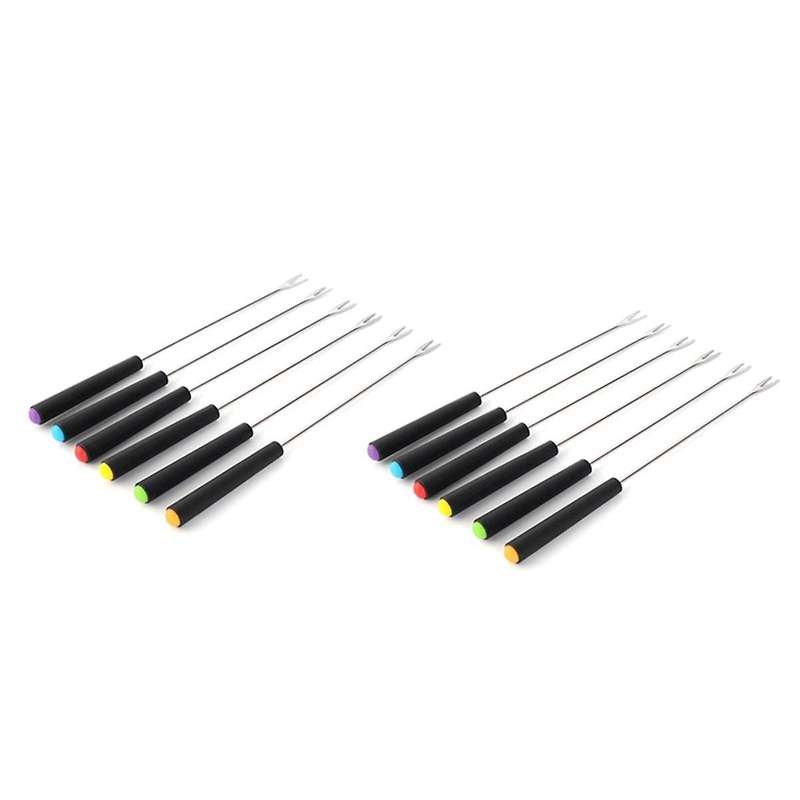 Stainless Steel Fondue Forks, Long Forks Cheese Fondue Forks for Chocolate Fountain Cheese Fondue Ro