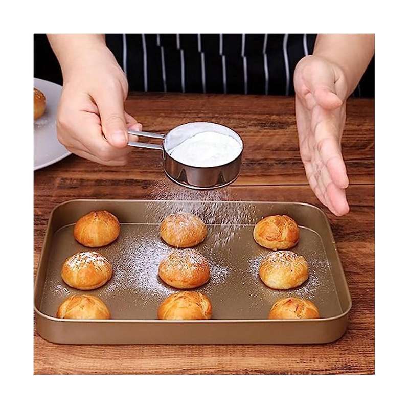 Stainless Steel Flour Sieve Handheld Small Sieve Household Kitchen Mesh Sieve for Sugar Flour Powde