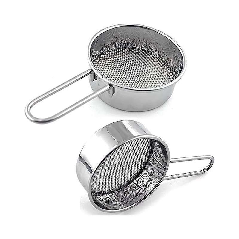 Stainless Steel Flour Sieve Handheld Small Sieve Household Kitchen Mesh Sieve for Sugar Flour Powde
