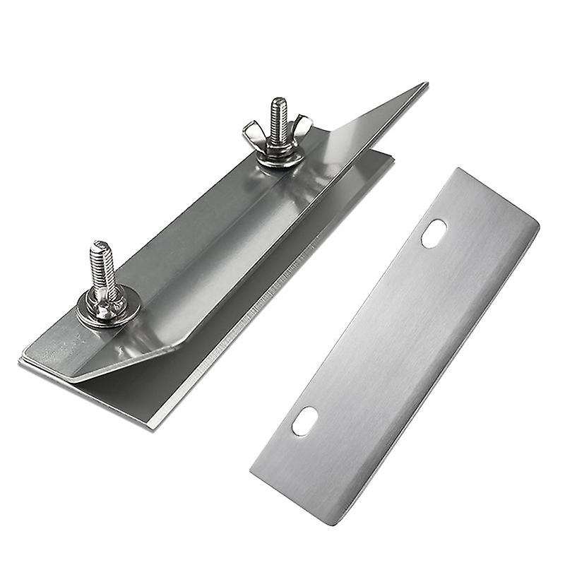 Stainless Steel Food Scraper Barbecue Grill Griddle Cleaning Kit Combined Abrasive Anti Grease Scour