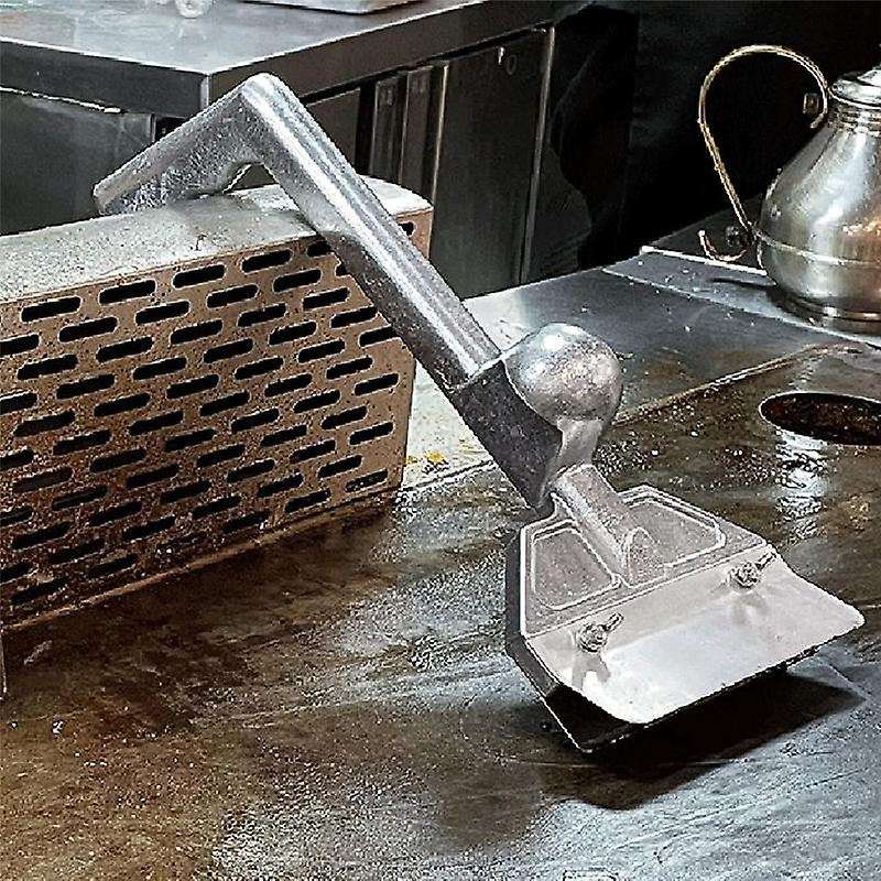 Stainless Steel Food Scraper Barbecue Grill Griddle Cleaning Kit Combined Abrasive Anti Grease Scour