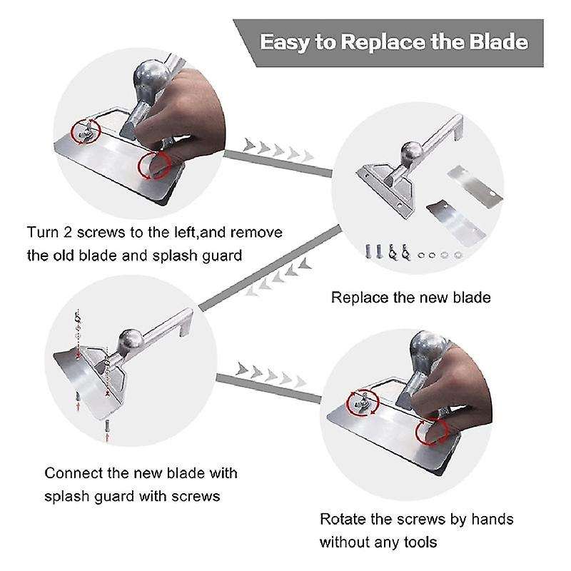 Stainless Steel Food Scraper Barbecue Grill Griddle Cleaning Kit Combined Abrasive Anti Grease Scour