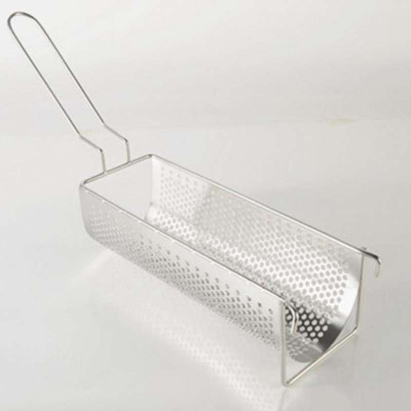 Stainless Steel Fried Basket Long Fry Potato Chip Container Best for French Fries Potato Chip Squee