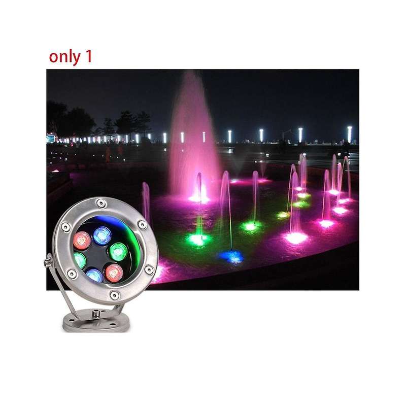 Stainless Steel Fountain Light Led Adjustable Angle Ip68 Underwater Light Ac 12v Rgb Multi Color Ch