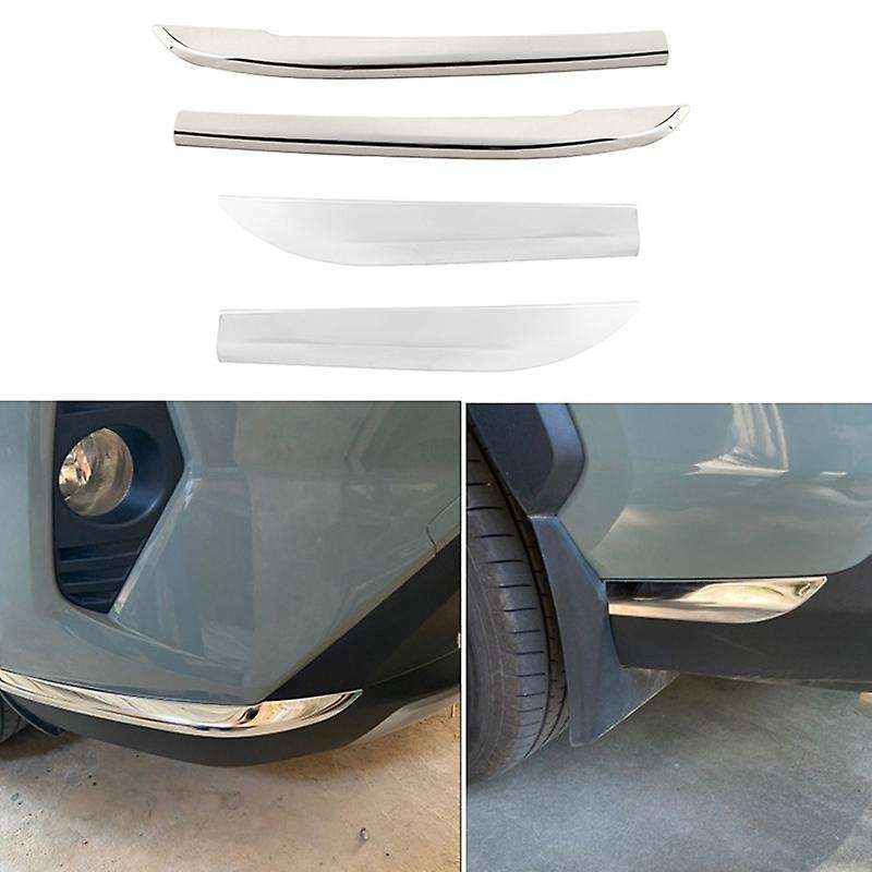 Stainless Steel Front Side Bumper Trim for 2019-2020 Bumper Lip Corner Spilitter Strip Protector Cov