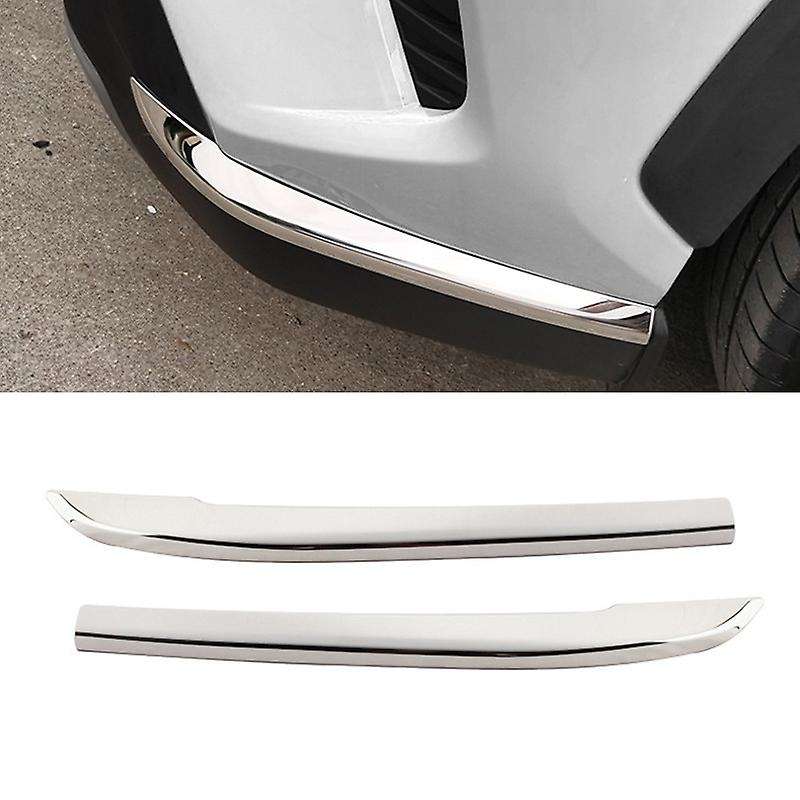 Stainless Steel Front Side Bumper Trim for 2019-2020 Bumper Lip Corner Spilitter Strip Protector Cov