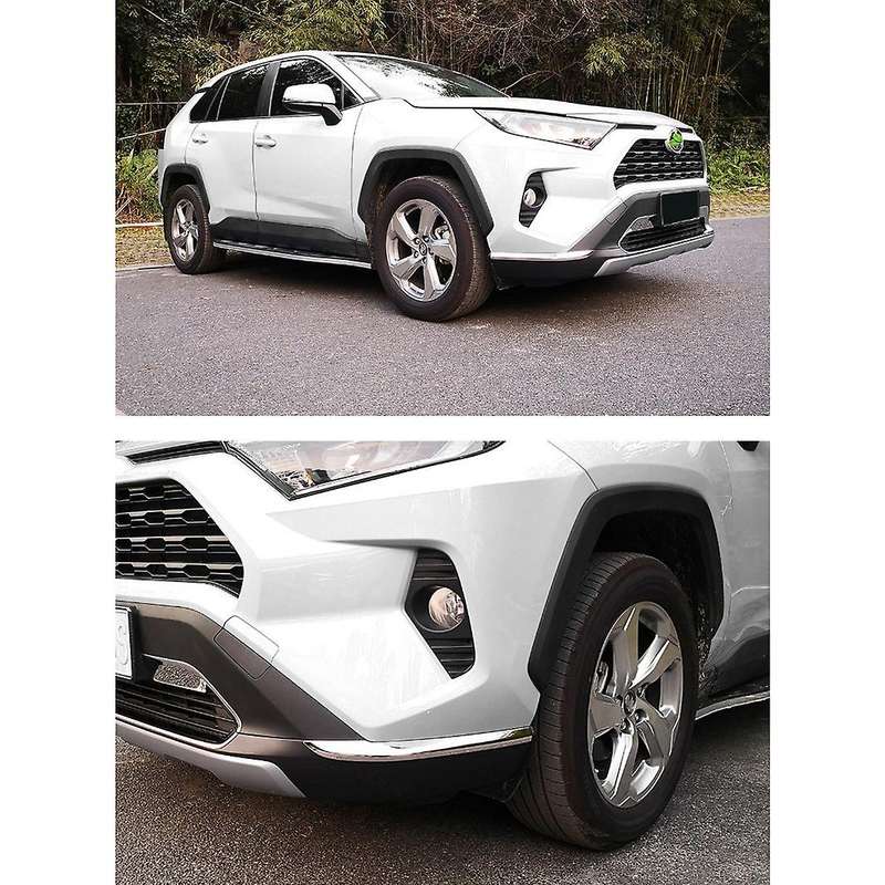 Stainless Steel Front Side Bumper Trim for 2019-2020 Bumper Lip Corner Spilitter Strip Protector Cov
