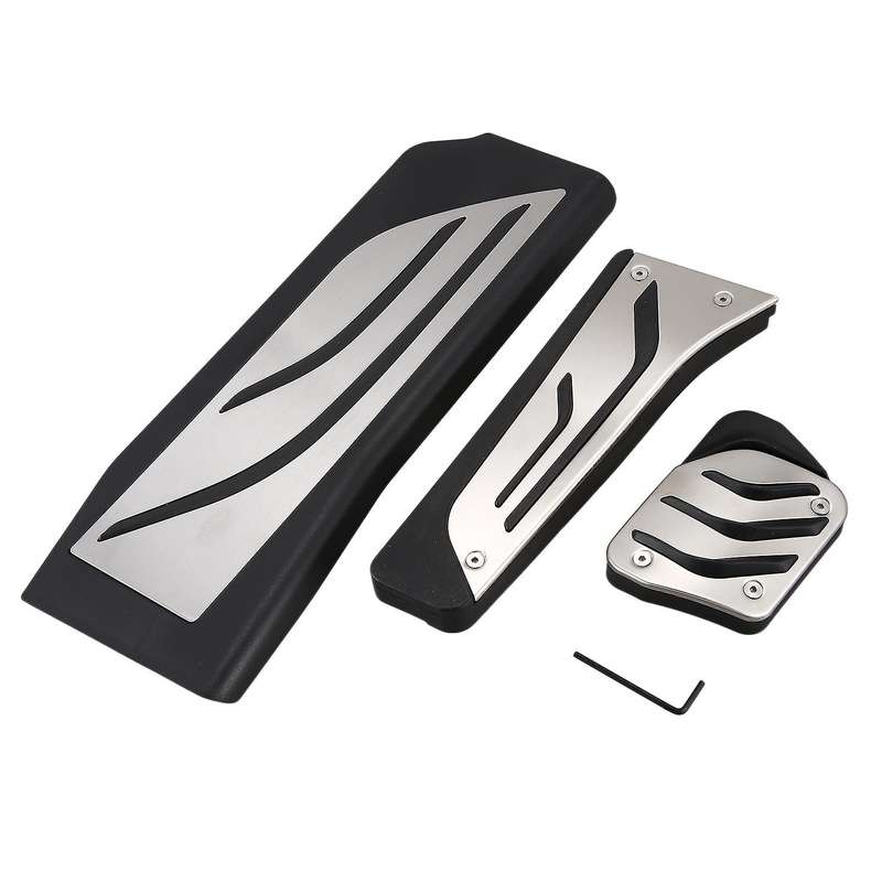 Stainless Steel Foot Rest Pedals Gas Fuel Brake Footrest Pedal Auto for 2017-2019 5 Series G30 G38 5