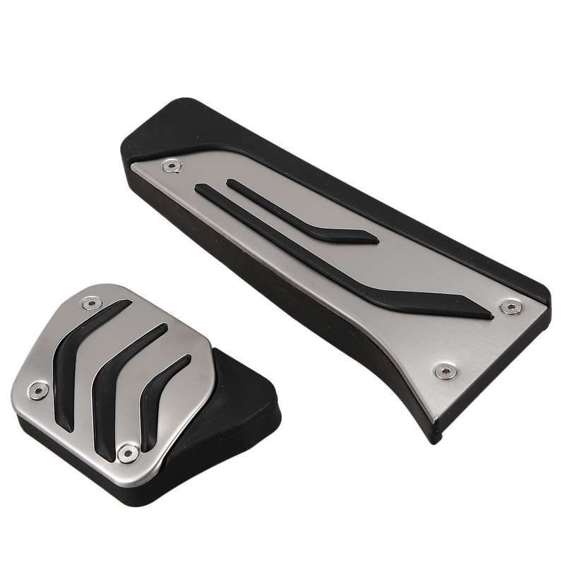 Stainless Steel Foot Rest Pedals Gas Fuel Brake Footrest Pedal Auto for 2017-2019 5 Series G30 G38 5