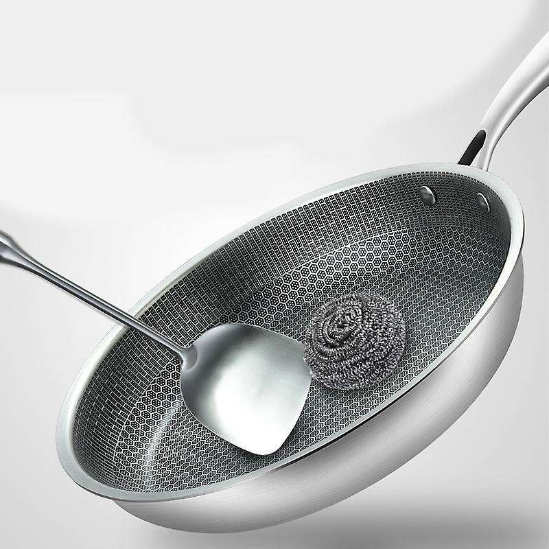 Stainless Steel Frying Pan Non-Stick Pot Cookware 28cm Fried Steak Pot Saucepan Single-Sided Honeyco