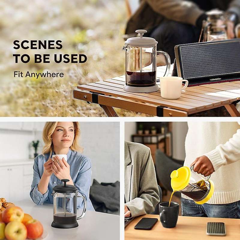 Stainless Steel Glass Teapot French Coffee Tea Percolator Filter Press Plunger 800ml Manual Coffee