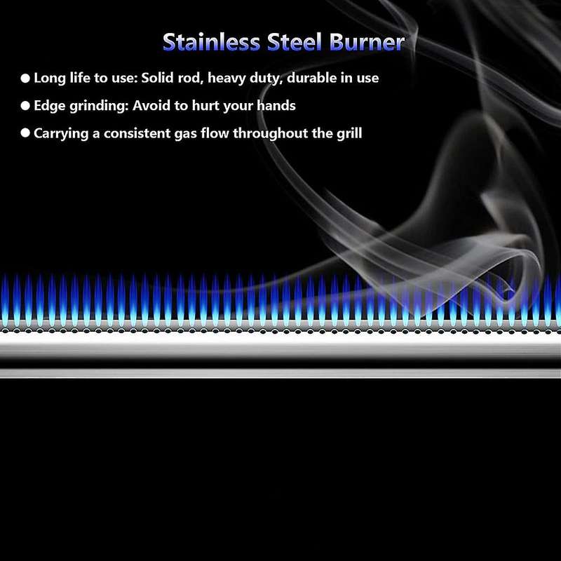 Stainless Steel Grill Tubes 60040 Replace Parts for Q100, Q120, Q1000, Q1200, 386002, 516002, 51600