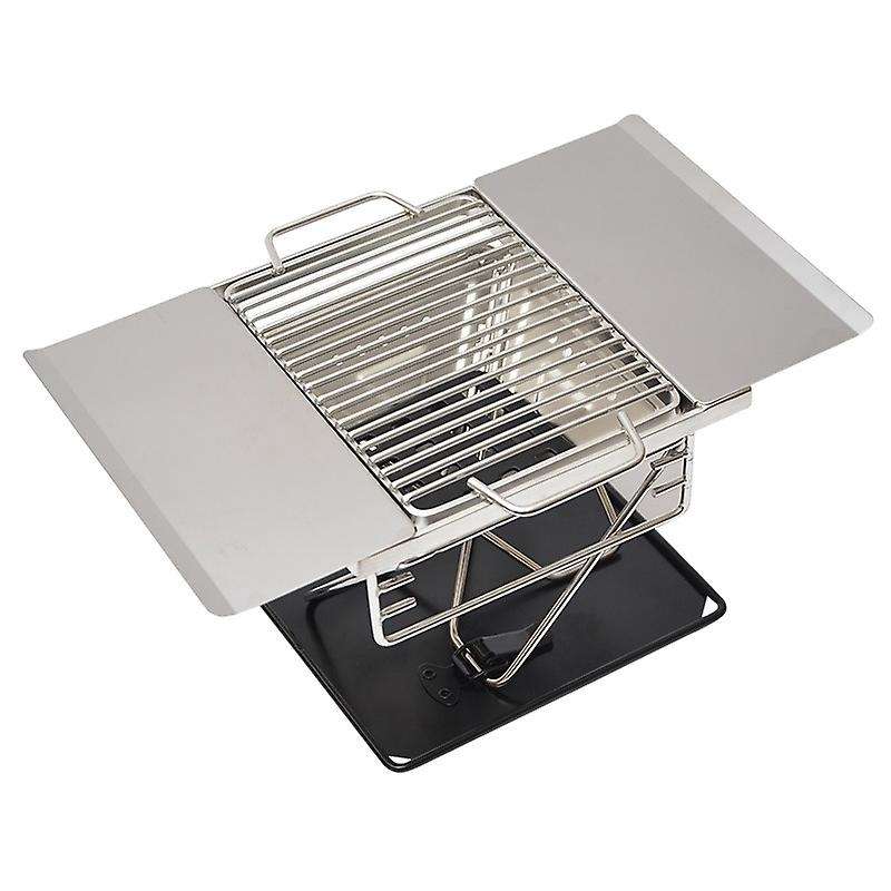 Stainless Steel Grill Outdoor Camping Folding Portable Cooking Stove Household Barbecue Tools