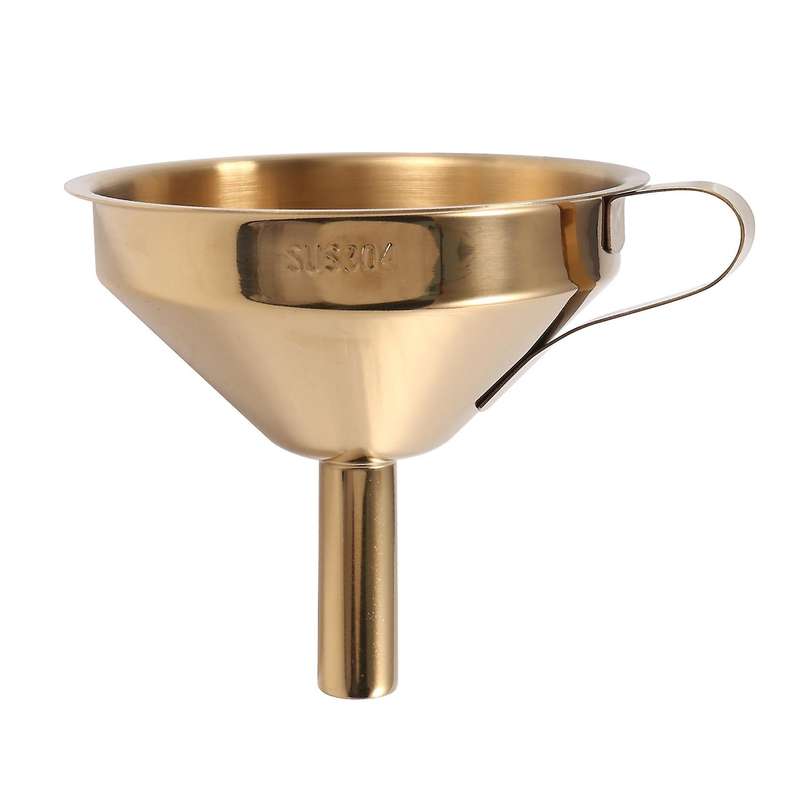 Stainless Steel Funnel Kitchen Oil Liquid Funnel with Detachable Filter/Strainer for Canning Kitchen