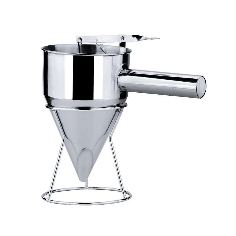 Stainless Steel Funnel Dispenser with Rack Cupcake Pancake Batter Maker Octopus Fish Ball Home Kitch