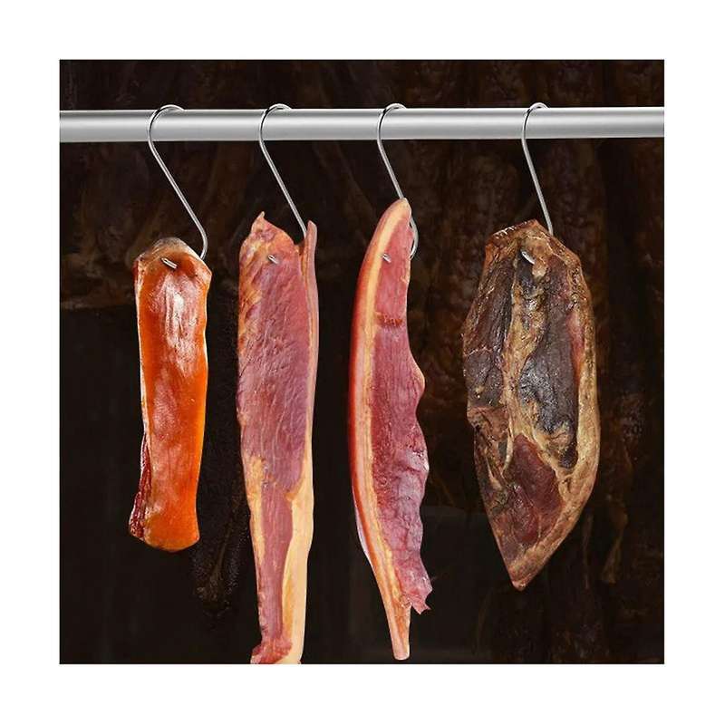 Stainless Steel Hooks,meat Hook Tool for Hot and Cold Smoking Butchering Hunting Chicken Bbq Pork S