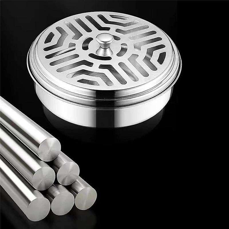 Stainless Steel Holder for Mosquito Coils, Fireproof Spiral Container