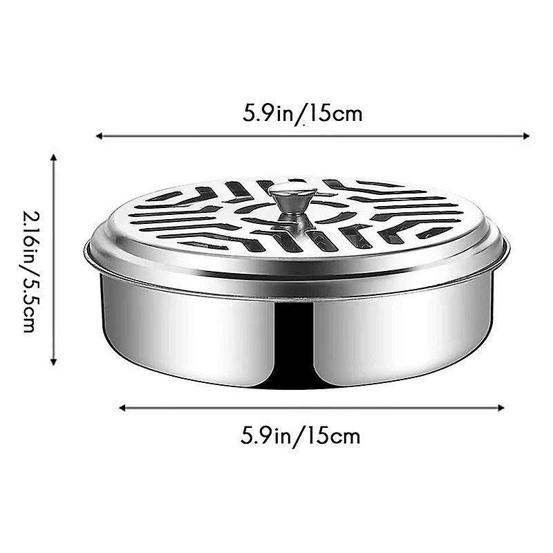 Stainless Steel Holder for Mosquito Coils, Fireproof Spiral Container