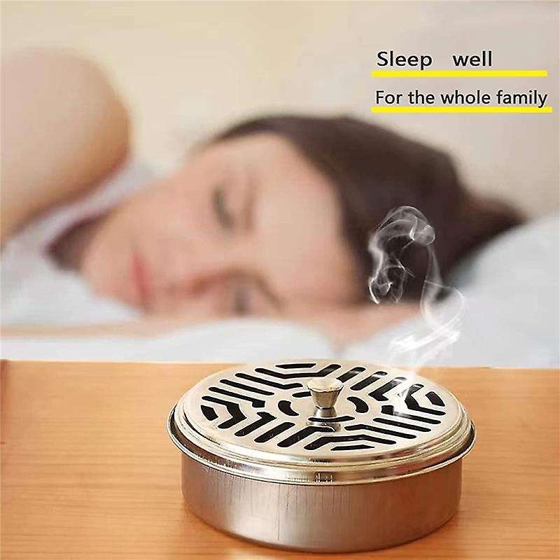 Stainless Steel Holder for Mosquito Coils, Fireproof Spiral Container