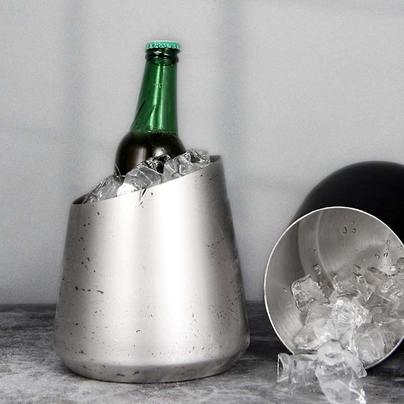 Stainless Steel Ice Bucket Champagne Bucket Bar Ktv Ice Bucket Household Beer Bucket Decorative Orn