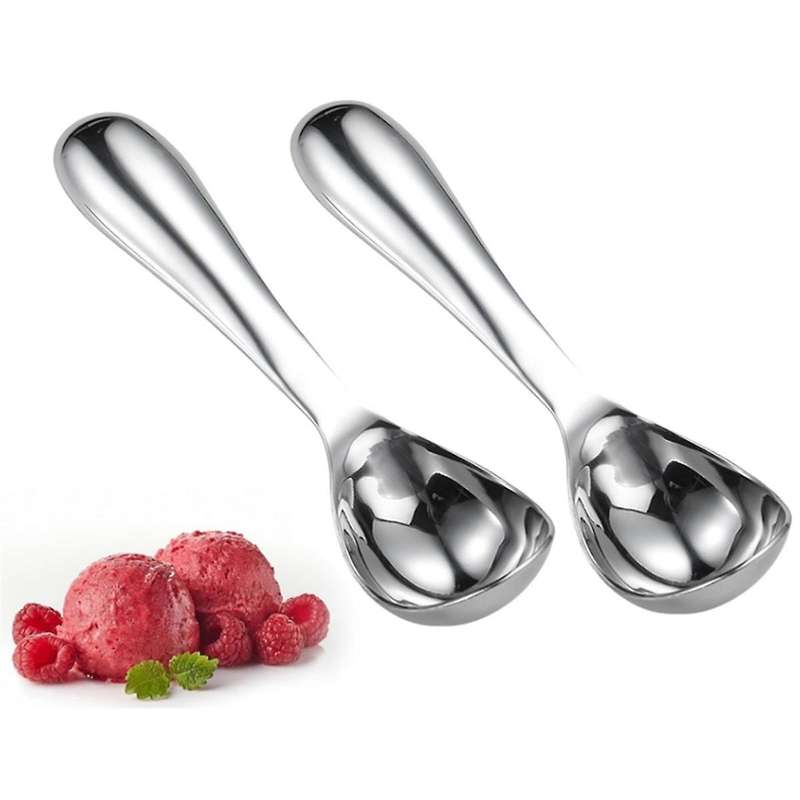 Stainless Steel Ice Cream Scoop - Comfortable Handle for Effortless Portioning - Perfect for Solid I