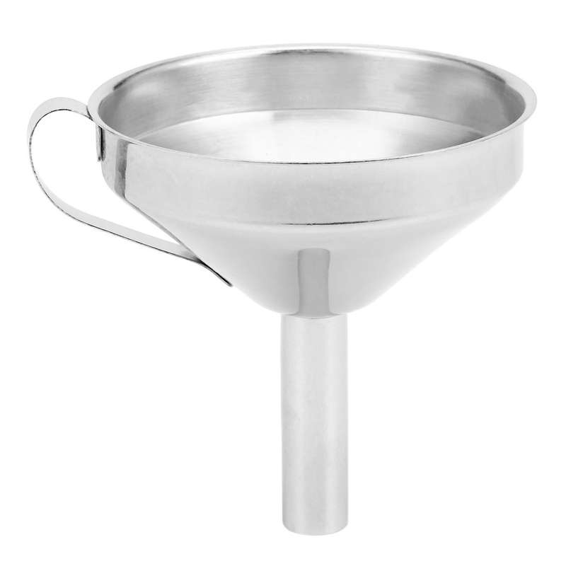 Stainless Steel Kitchen Funnel with Detachable Filter for Transporting Liquids& Fluid, Adding Ingred