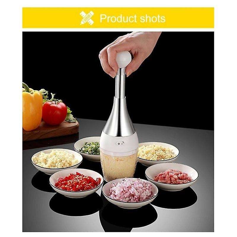 Stainless Steel Household Smashing Garlic Manual Garlic Masher Whipping Cutting Pressing and Pulling
