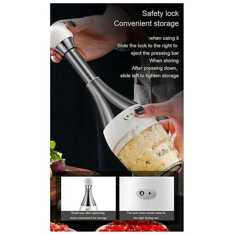 Stainless Steel Household Smashing Garlic Manual Garlic Masher Whipping Cutting Pressing and Pulling