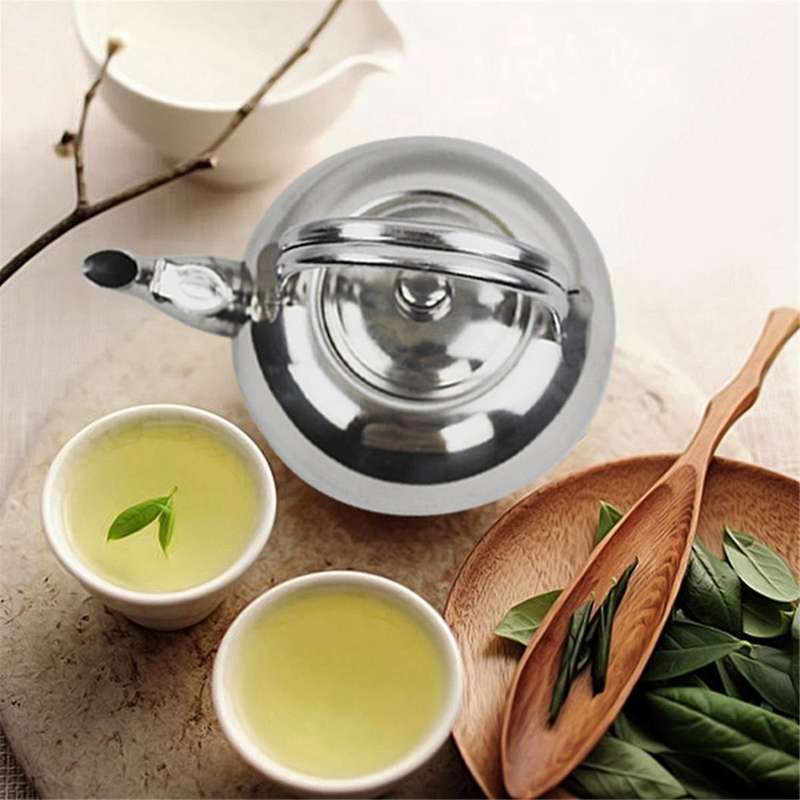 Stainless Steel Kettle Heat Resistant Handle Stovetop Portable Camping Coffee Pot Teapot with Filter