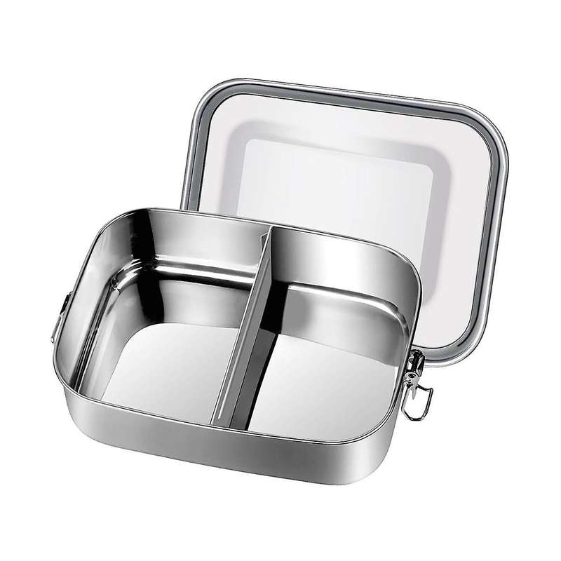 Stainless Steel Lunch Box, 1200 Ml Lunch Box, Leak-proof with Removable Divider, Lunch Boxes,environ