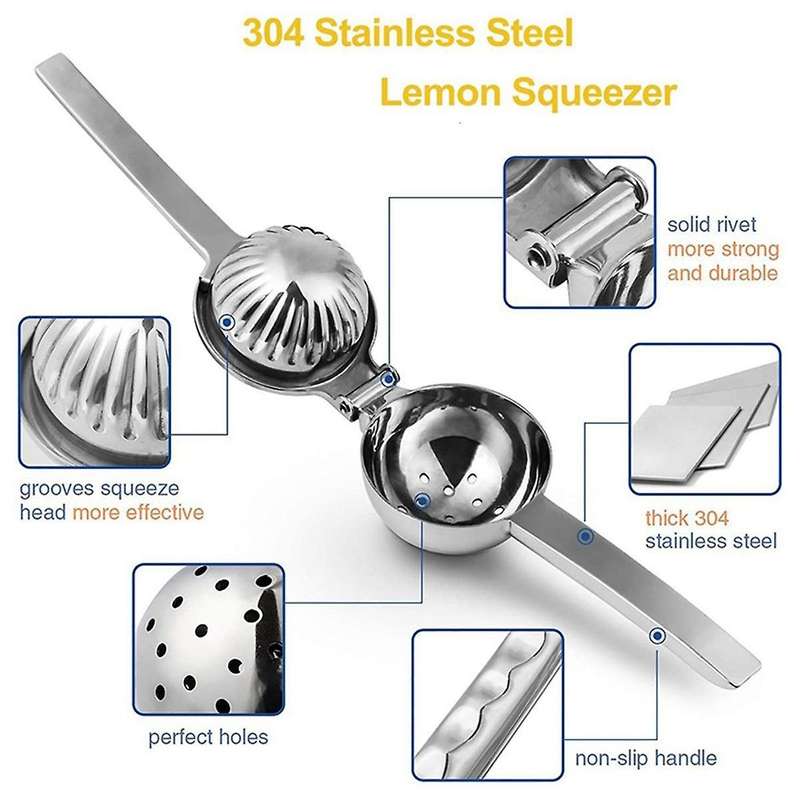 Stainless Steel Lemon Fruits Squeezer Orange Juicer Manual Juice Squeezer Hand Pressure Juicer Kitch