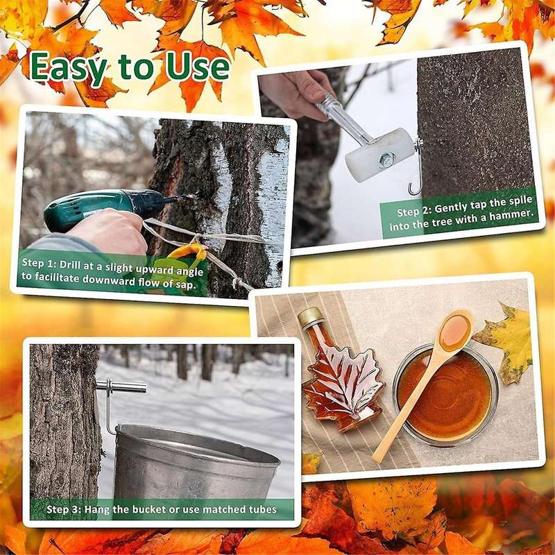 Stainless Steel Maple Faucet Tip Maple Syrup Tapping Kit Maple Syrup Synthetic Filter Trunk Faucet