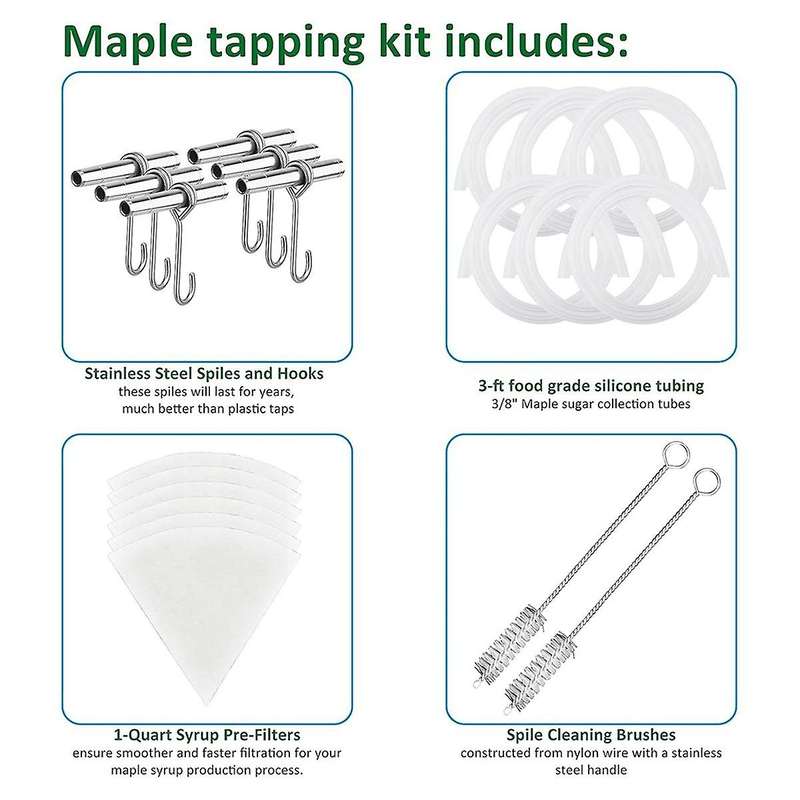 Stainless Steel Maple Faucet Tip Maple Syrup Tapping Kit Maple Syrup Synthetic Filter Trunk Faucet