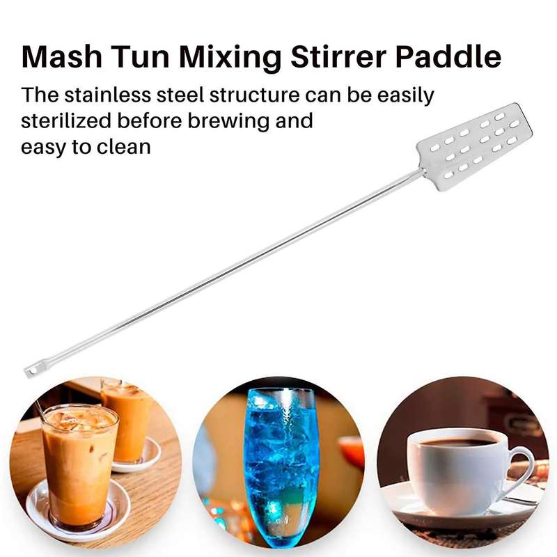 Stainless Steel Mash Tun Mixing Stirrer Paddle Durable for Home Brew Making Optimal Mixing with Hang