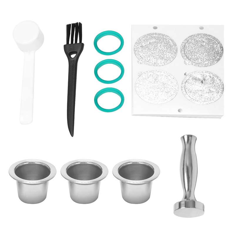 Stainless Steel Metal Reusable for Capsule with Press Coffee Stainless Tamper Coffee Pod for Machin