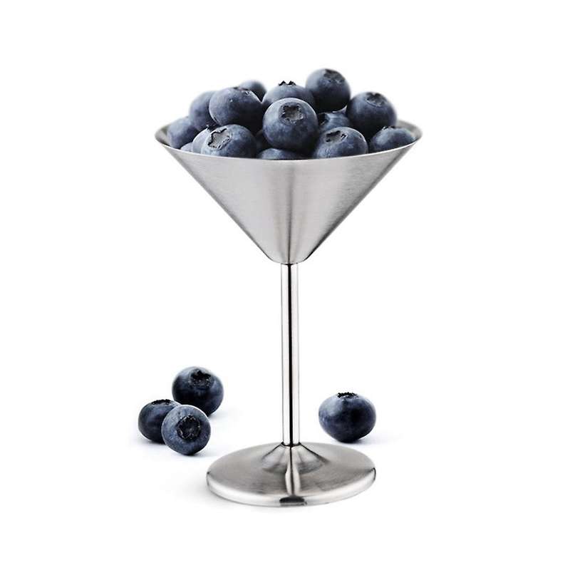 Stainless Steel Martini Glasses 4, 8 Oz Metal Cocktail Glasses, Unbreakable, Durable, Mirror Finish