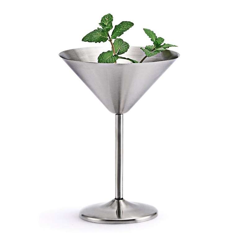 Stainless Steel Martini Glasses 4, 8 Oz Metal Cocktail Glasses, Unbreakable, Durable, Mirror Finish