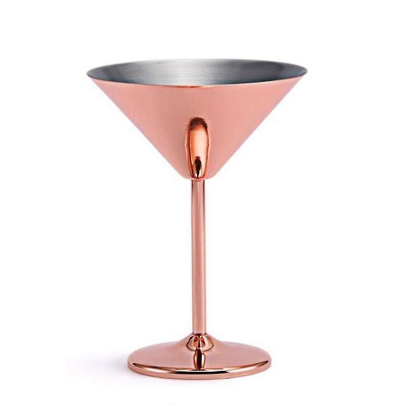 Stainless Steel Martini Glass High Base Wine Glass Unbreakable Wine Glass Metal Bar Champagne Glass