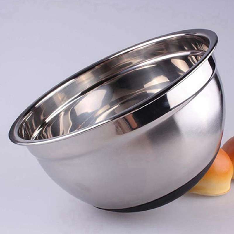Stainless Steel Mixing Bowls Salad Bowl Non- Stackable Serving Bowl with Airtight Lids for Kitchen