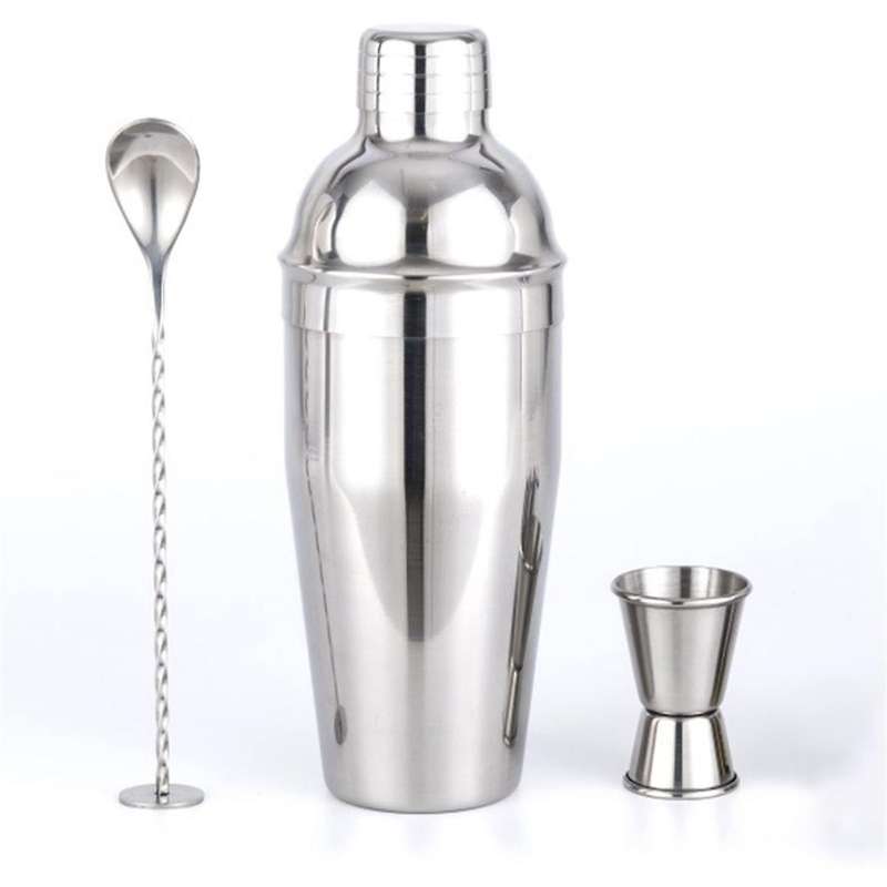 Stainless Steel Mixer, Barware, Cocktail Glasses, European Bar Supplies Three-Piece Set