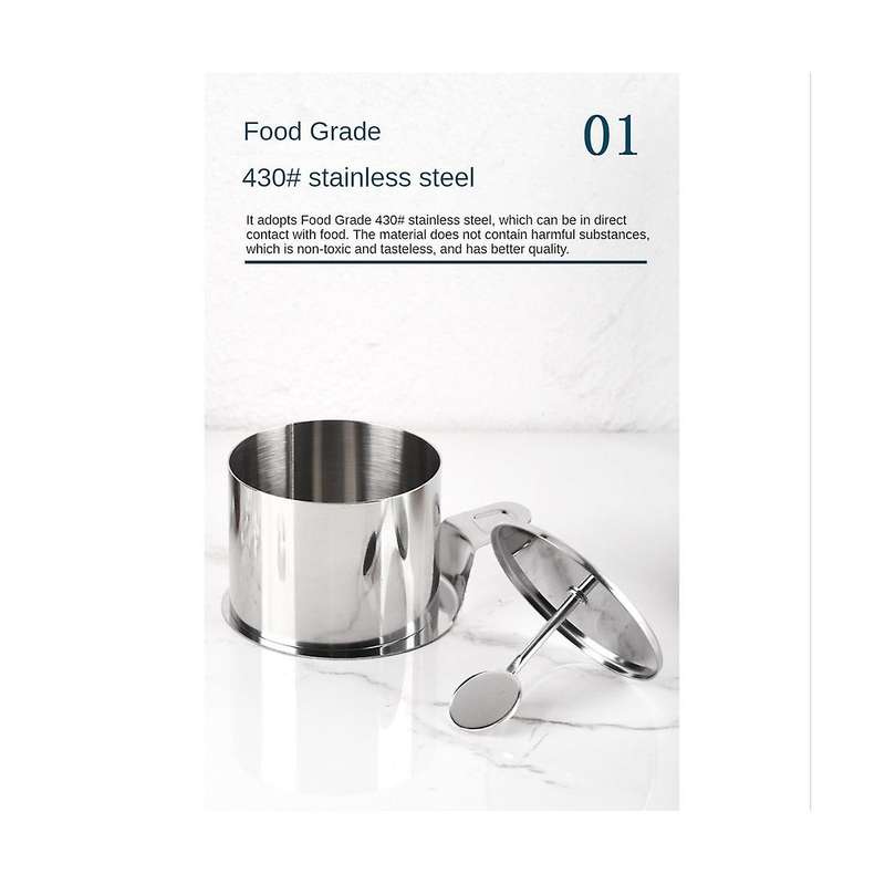 Stainless Steel Mousse Rings Round Biscuit Cutter Cake Mold Kitchen Baking Pastry Tool for Tart,fon